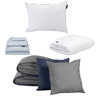 Foto 1 | Set De Edredon Doble Vista Couzy Azul Marino-gris | Platinoindividual+ Protector Cloud+sabanas Softy+almohada One