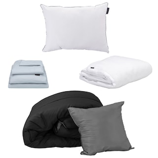 Foto 1 | Set De Edredon Doble Vista Couzy Negro-gris Oxford | Platinoindividual+ Protector Cloud +sabanas Softy+almohada One