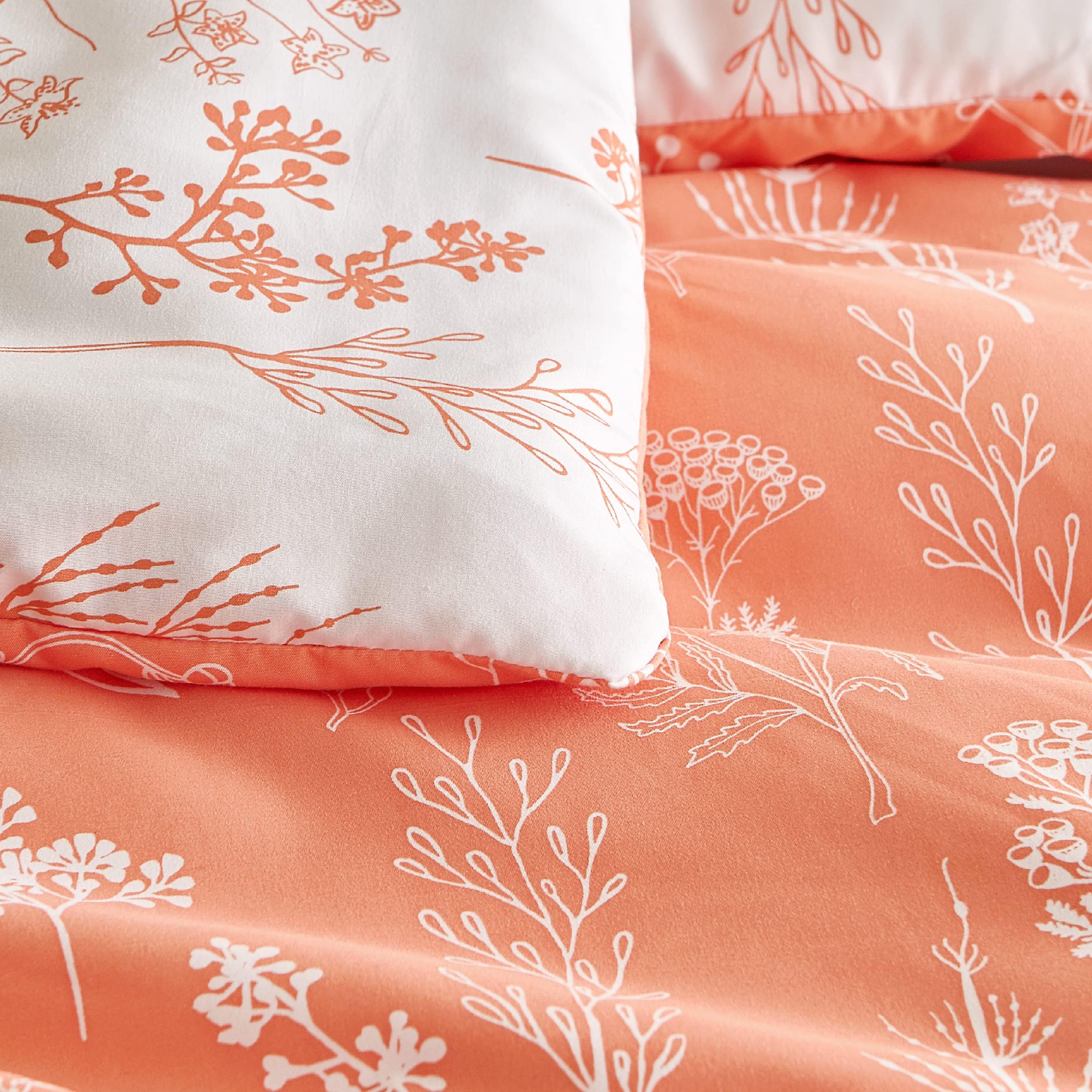 Foto 5 | Edredón Queen Size con Fundas de Almohada Bedsure Anaranjado 3 Piezas - Venta Internacional