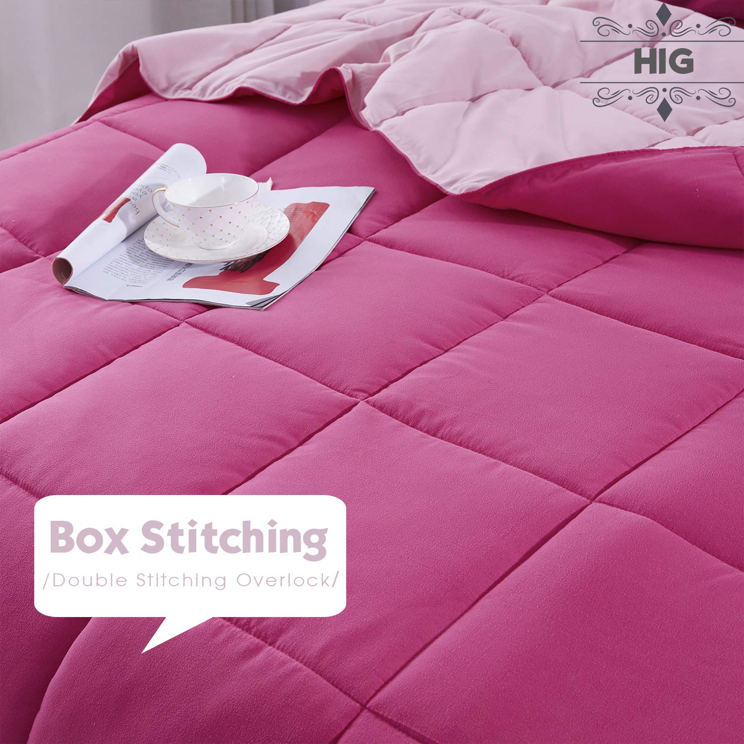Foto 4 pulgar | Edredón Queen Size Hig Rosa - Venta Internacional