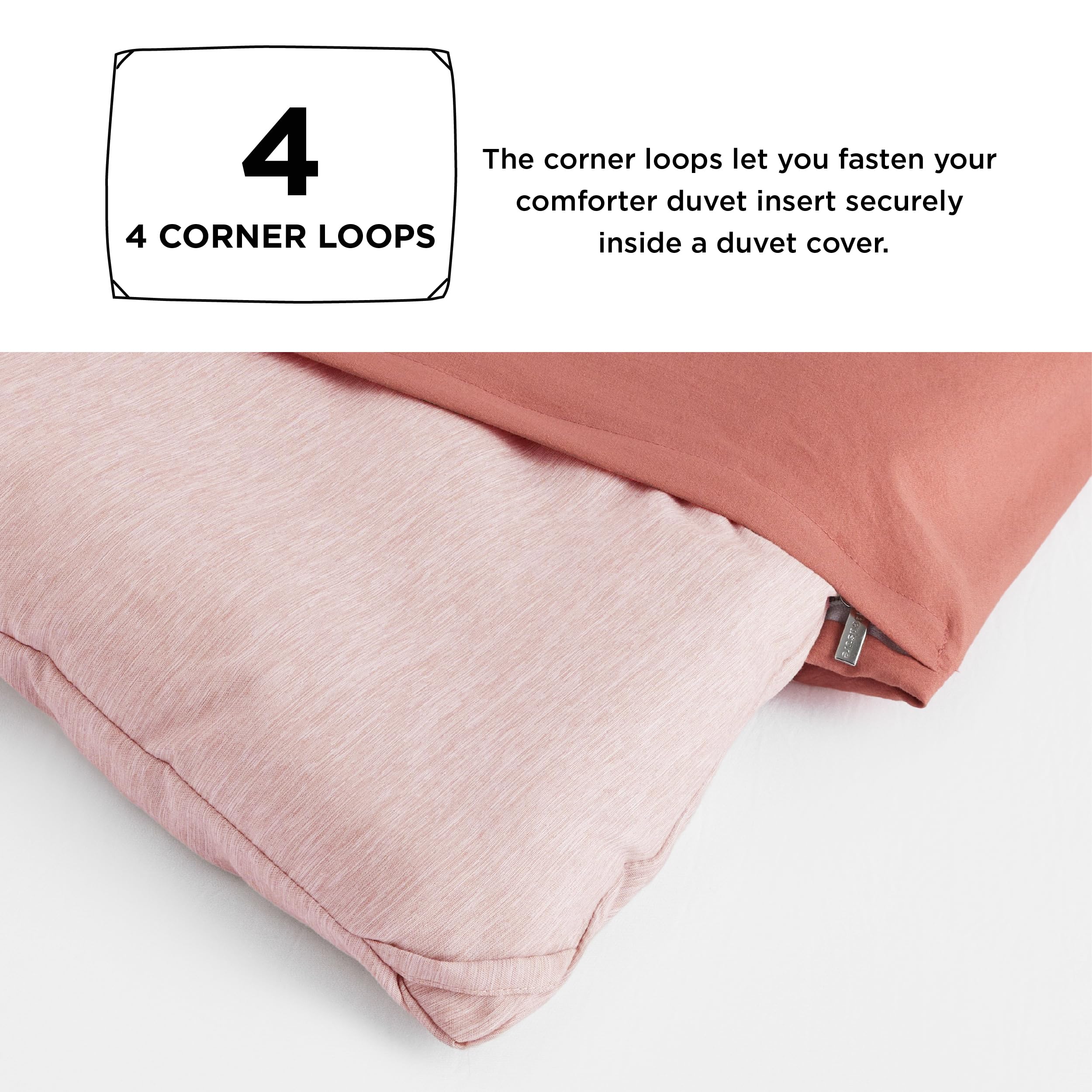 Foto 5 pulgar | Edredón Individual con Funda de Almohada Bedsure Rosa 2 Piezas - Venta Internacional