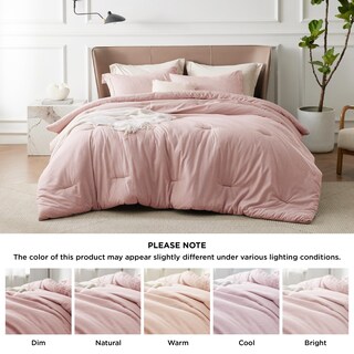 Foto 7 | Edredón Individual con Funda de Almohada Bedsure Rosa 2 Piezas - Venta Internacional