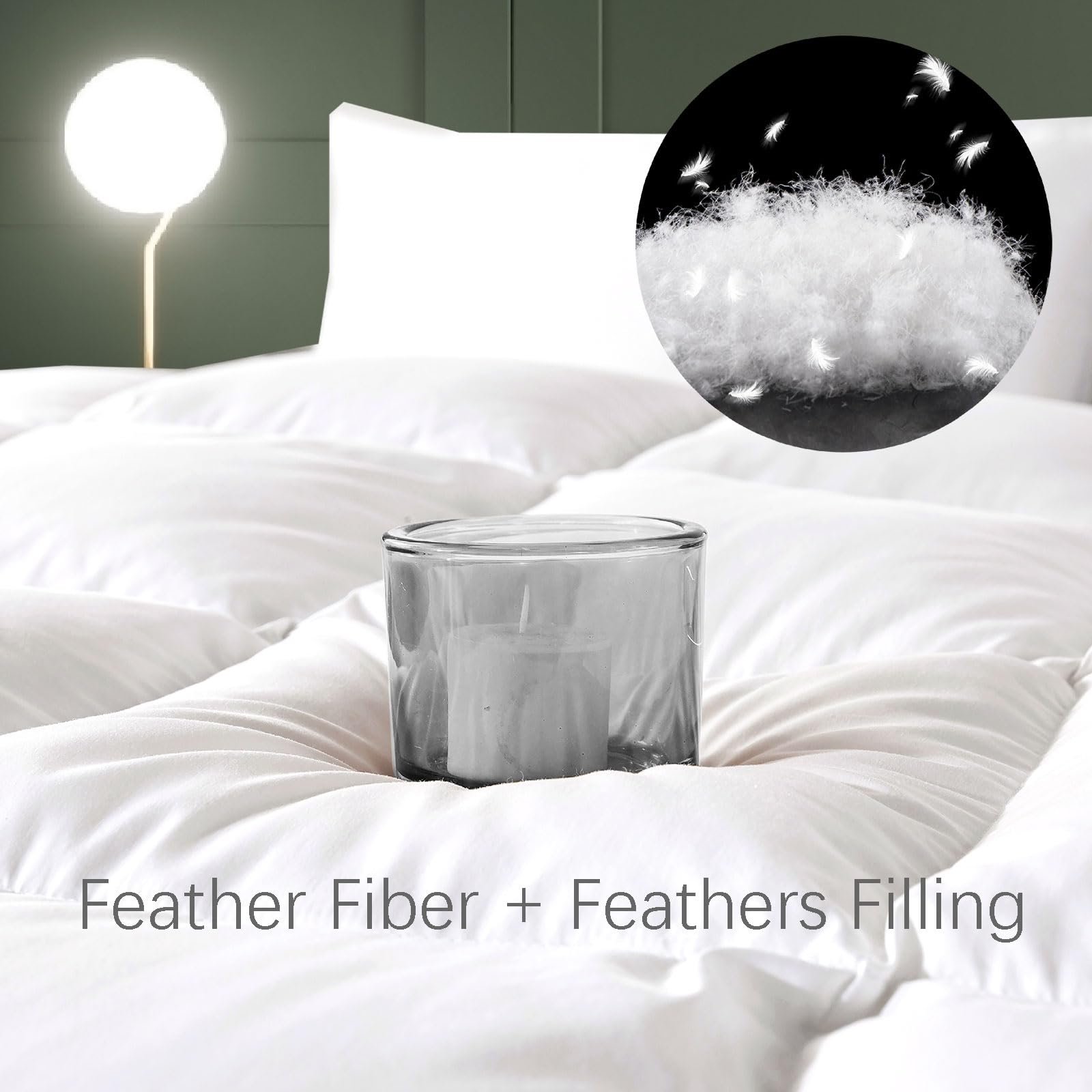 Foto 5 pulgar | Edredón Whatsbedding Feather Plum Fiber 100% Algodón King - Venta Internacional.