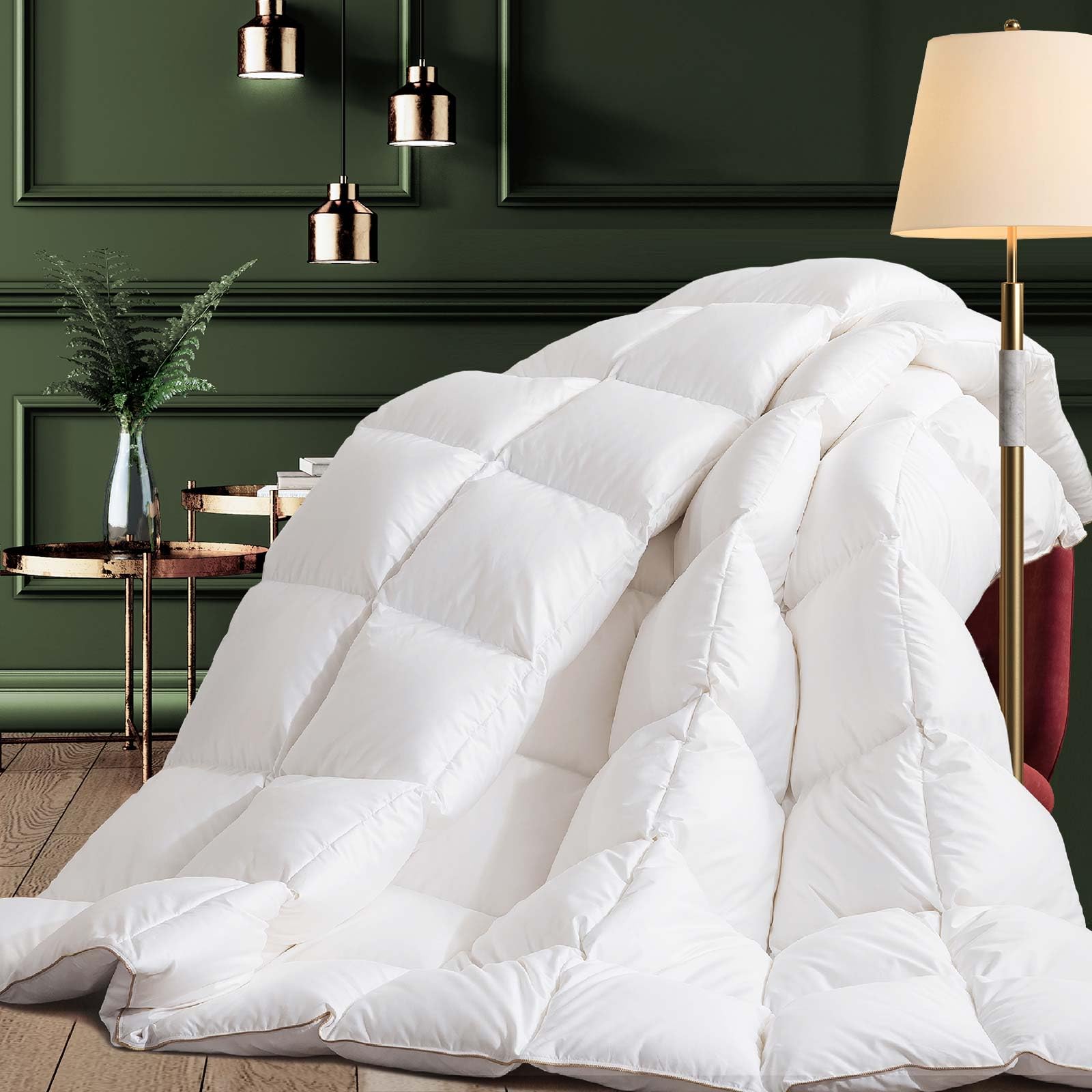 Foto 7 pulgar | Edredón Whatsbedding Feather Plum Fiber 100% Algodón King - Venta Internacional.