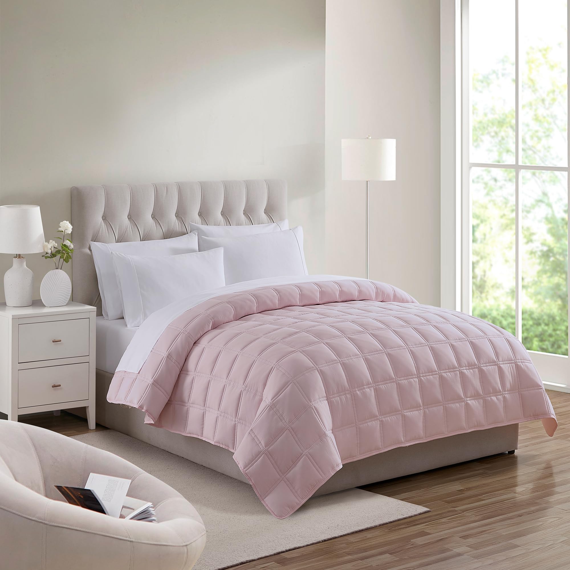 Foto 1 | Comforter Sweet Home Collection King Size, Color Rosa Pálido - Venta Internacional.