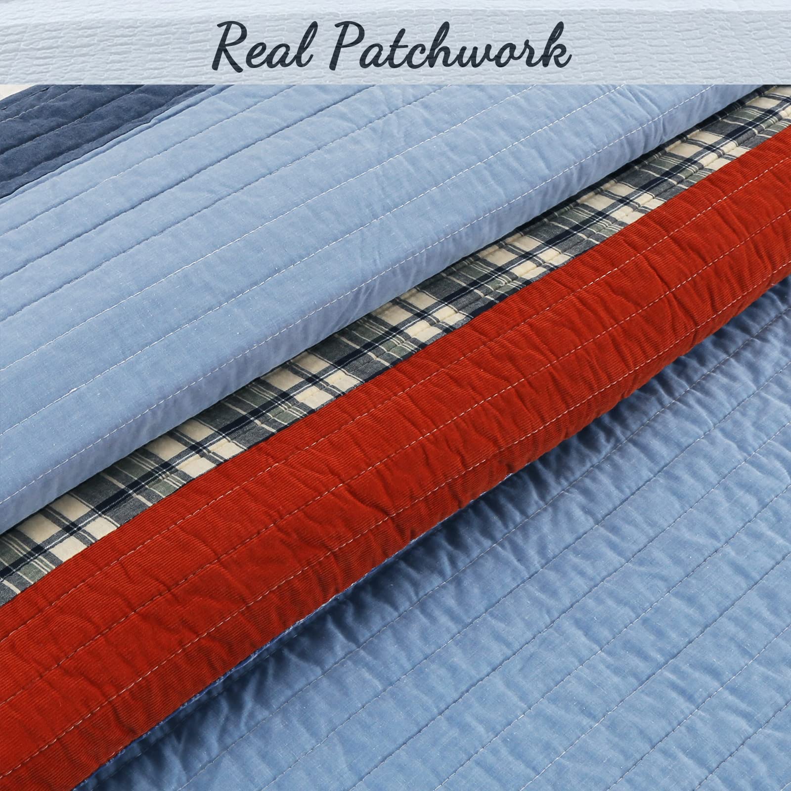 Foto 3 | Juego De Ropa De Cama Cozy Line Home Fashions Varsity 100% Algodón Queen - Venta Internacional.