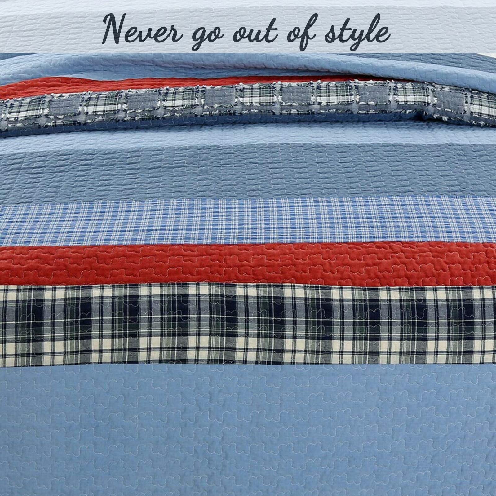 Foto 4 | Juego De Ropa De Cama Cozy Line Home Fashions Varsity 100% Algodón Queen - Venta Internacional.