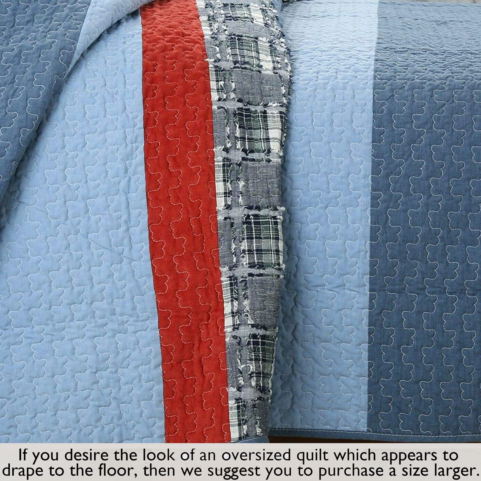 Foto 6 pulgar | Juego De Ropa De Cama Cozy Line Home Fashions Varsity 100% Algodón Queen - Venta Internacional.