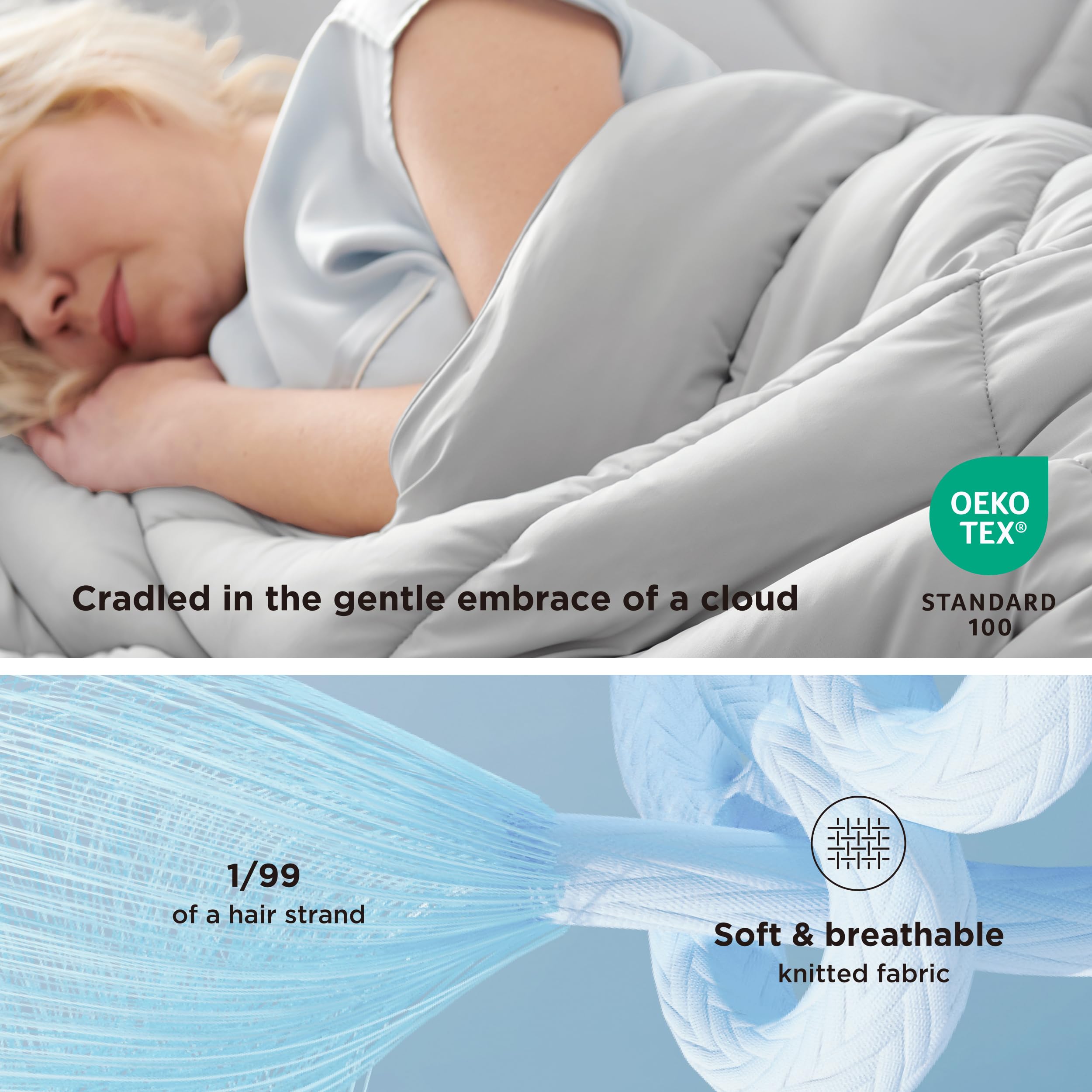 Foto 5 | Edredón Refrescante Comforter Bedsure, Tamaño Queen, Gris - Venta Internacional.