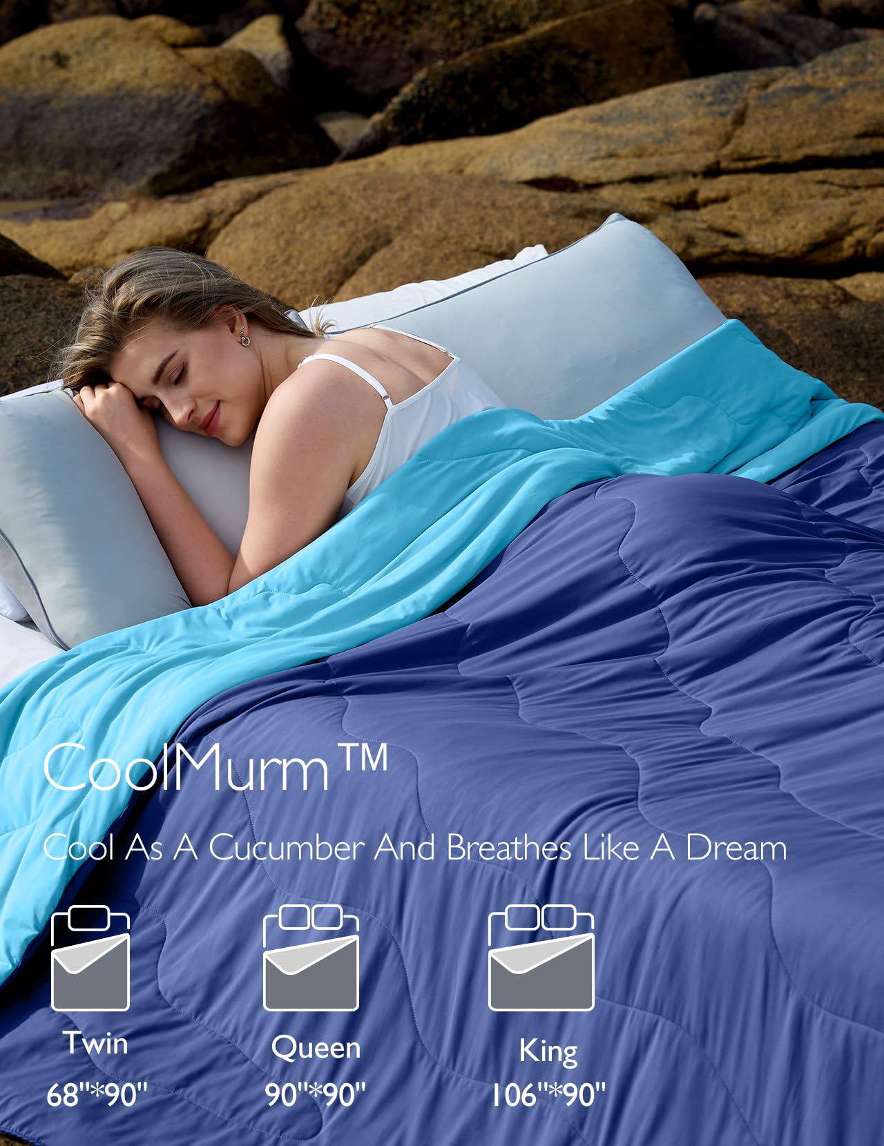 Foto 6 | Edredón Refrescante Momcozy Life Coolmurm Para Personas Que Duermen En Caliente - Venta Internacional.