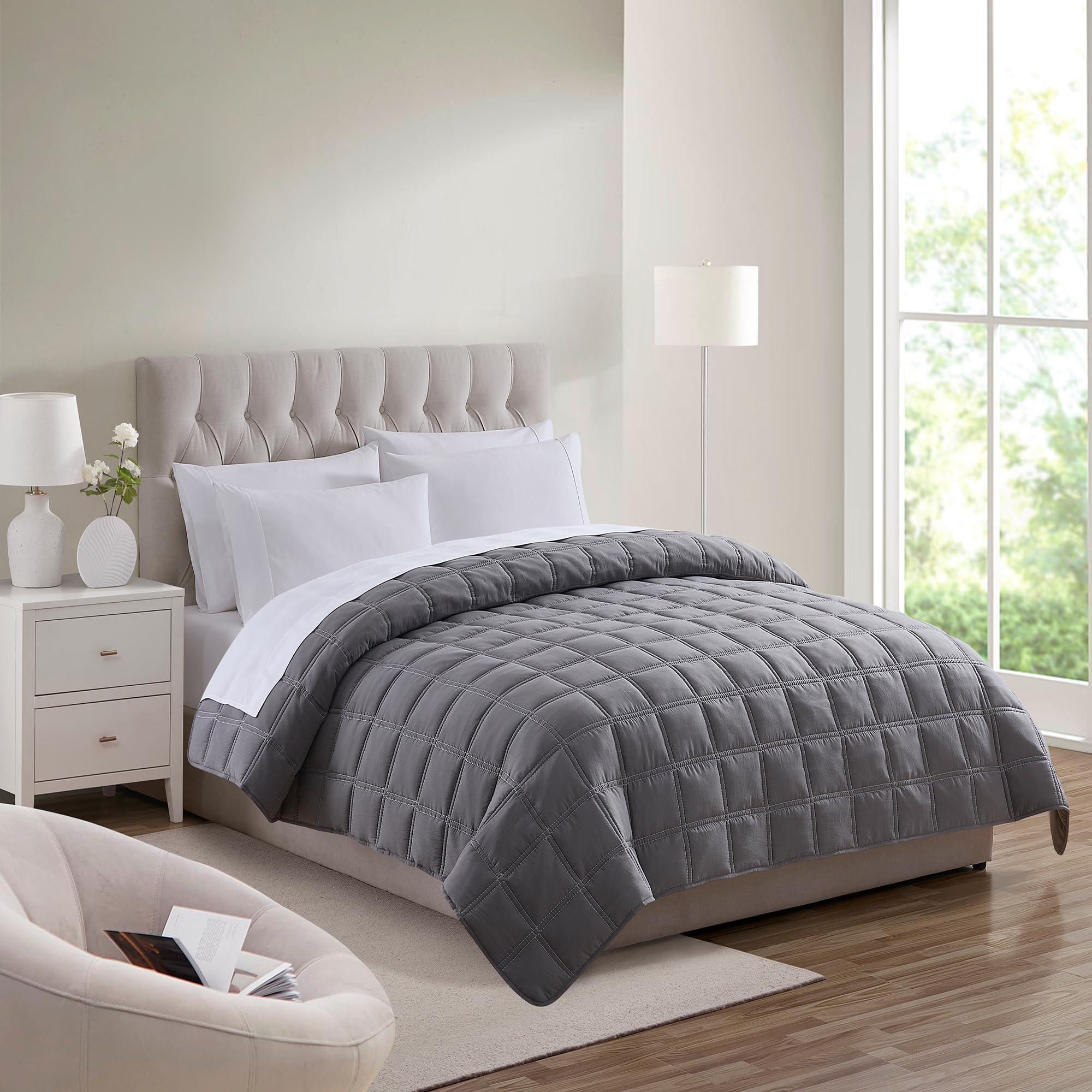 Foto 1 | Edredón Con Relleno De Edredón Sweet Home Collection Queen Grey - Venta Internacional.