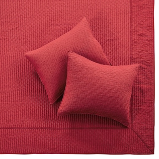 Foto 6 | Juego De Colchas Levtex Home Cross Stitch King Con 2 Fundas Rojas - Venta Internacional.