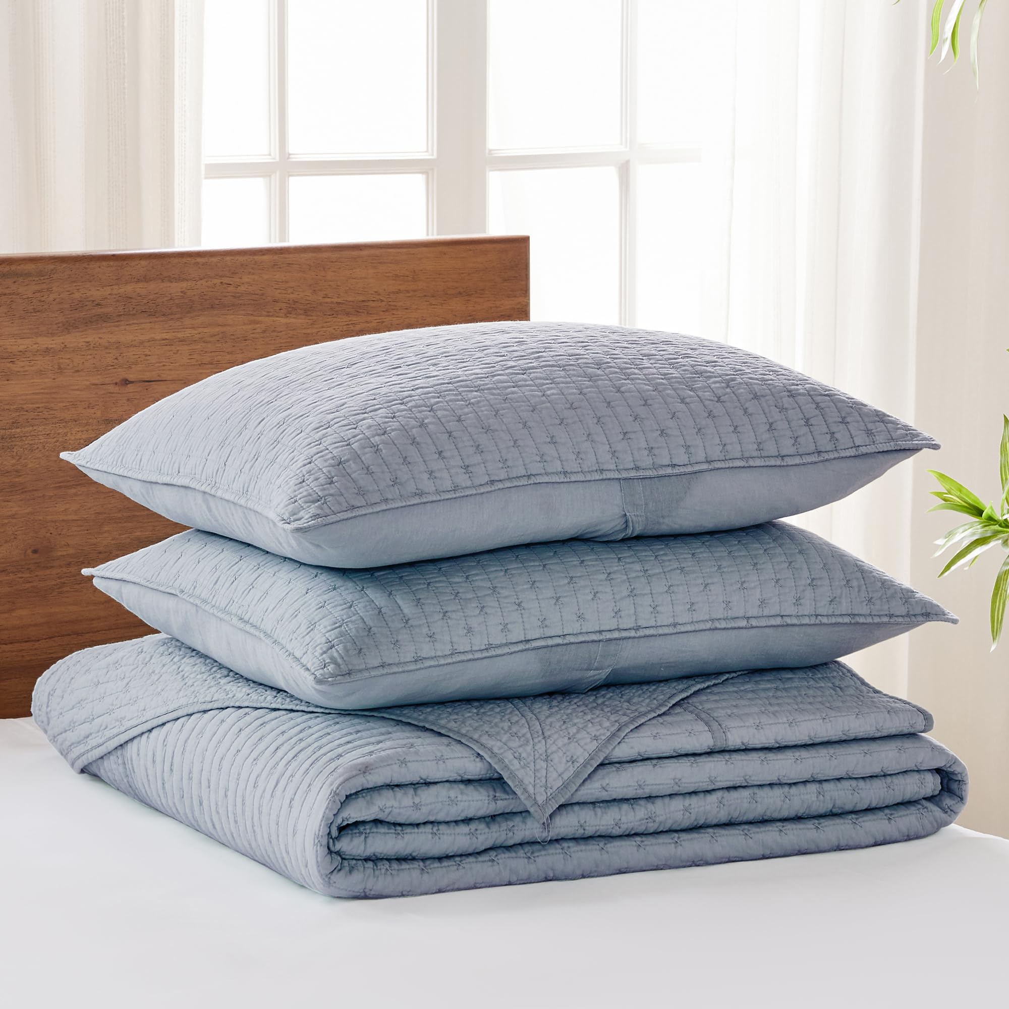 Foto 3 | Juego De Colchas Levtex Home, Punto De Cruz, Doble Con Funda De Algodón - Venta Internacional.