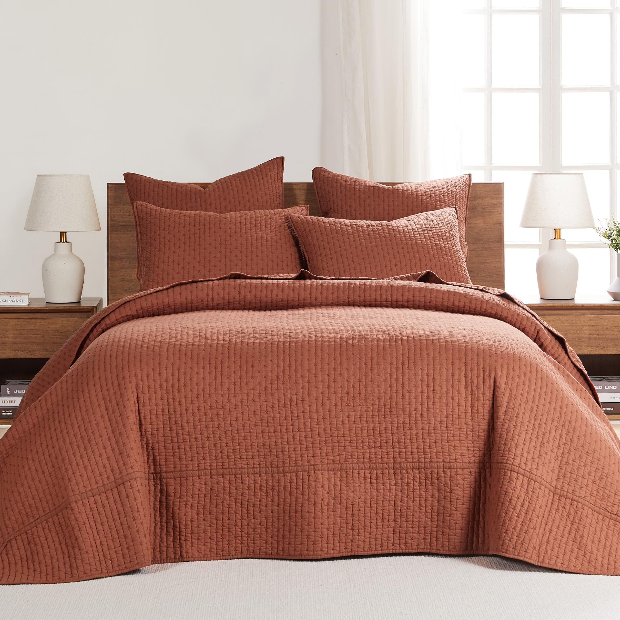 Foto 2 pulgar | Juego De Colchas Levtex Home En Punto De Cruz Adobe Twin Con Funda - Venta Internacional.