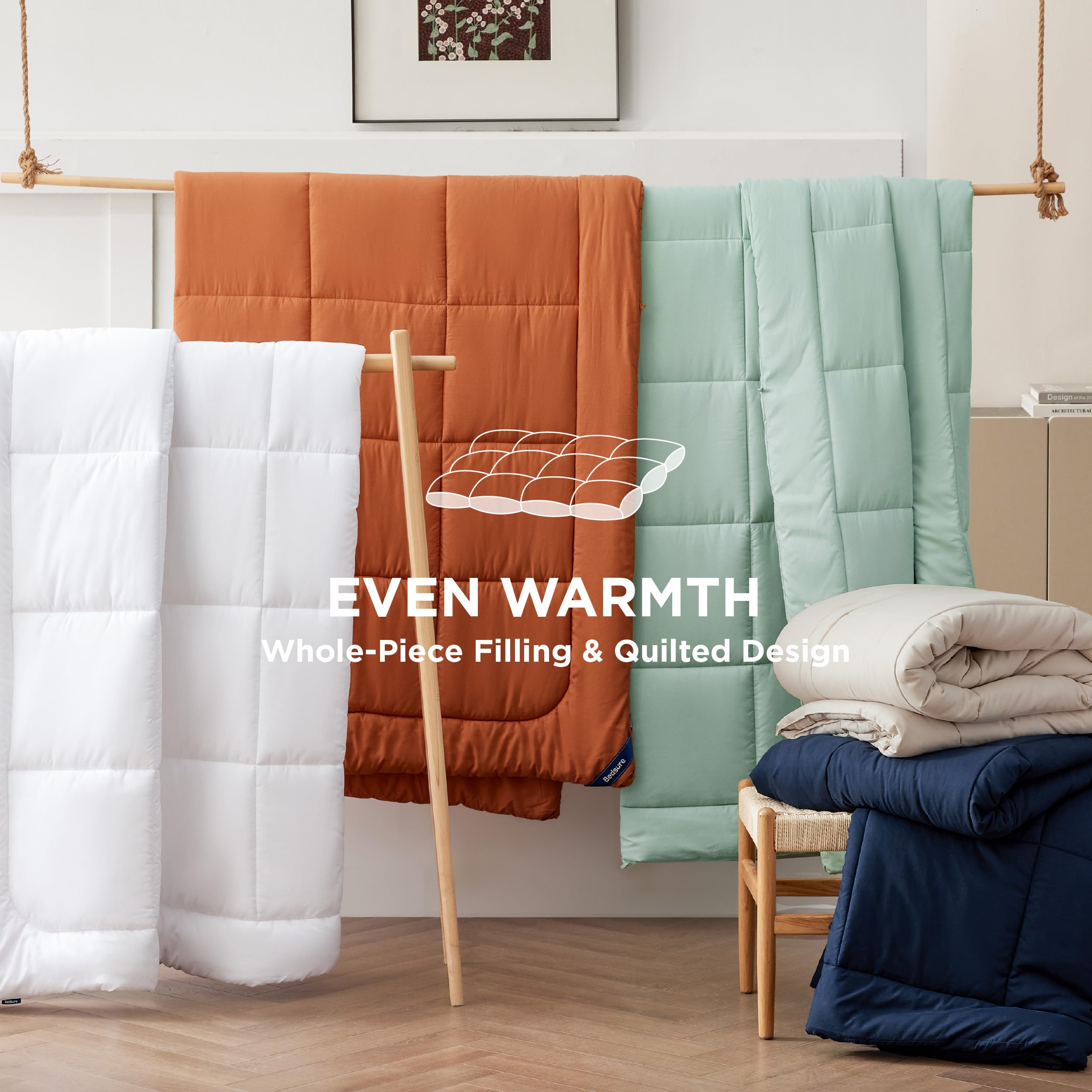 Foto 6 | Edredón, Edredón, Cama, Tamaño Completo, Blanco, Para Todas Las Estaciones - Venta Internacional.