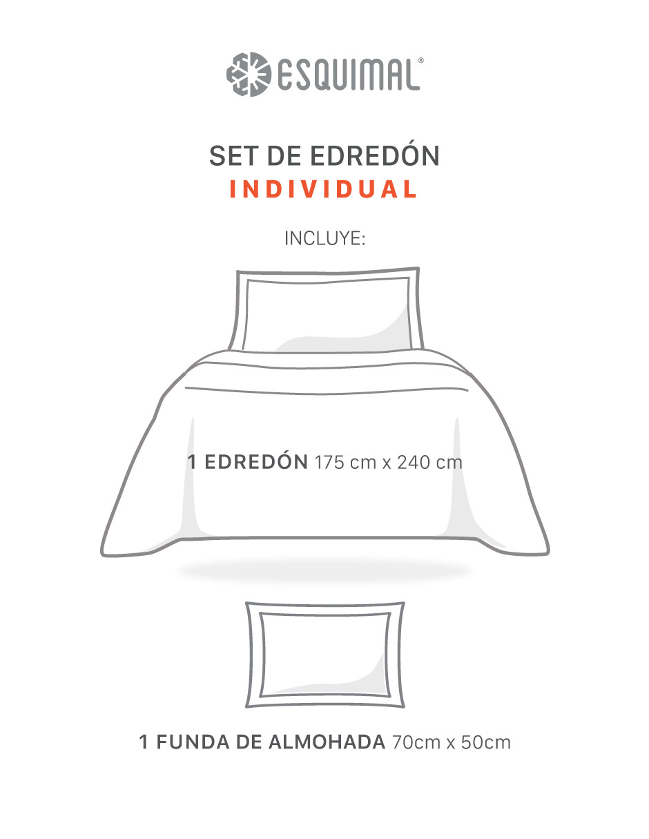 Foto 4 | Edredón Ligero Pinsonic 3d Esquimal Individual Con Funda De Almohada, Doble Vista, Alessia