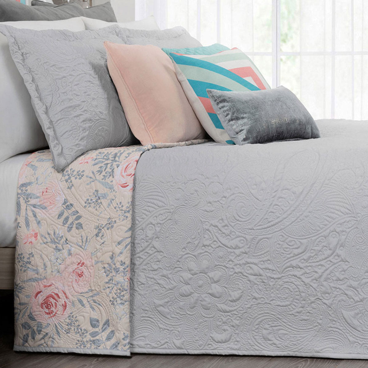 Foto 6 | Edredón Ligero Pinsonic 3d Esquimal Matrimonial Con Fundas De Almohada, Doble Vista, Gretel