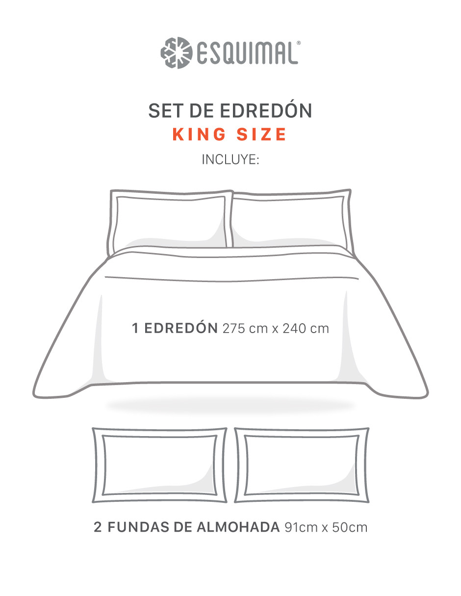 Foto 4 | Edredón Ligero Pinsonic 3d Esquimal King Size Con Fundas De Almohada, Doble Vista, Falcon