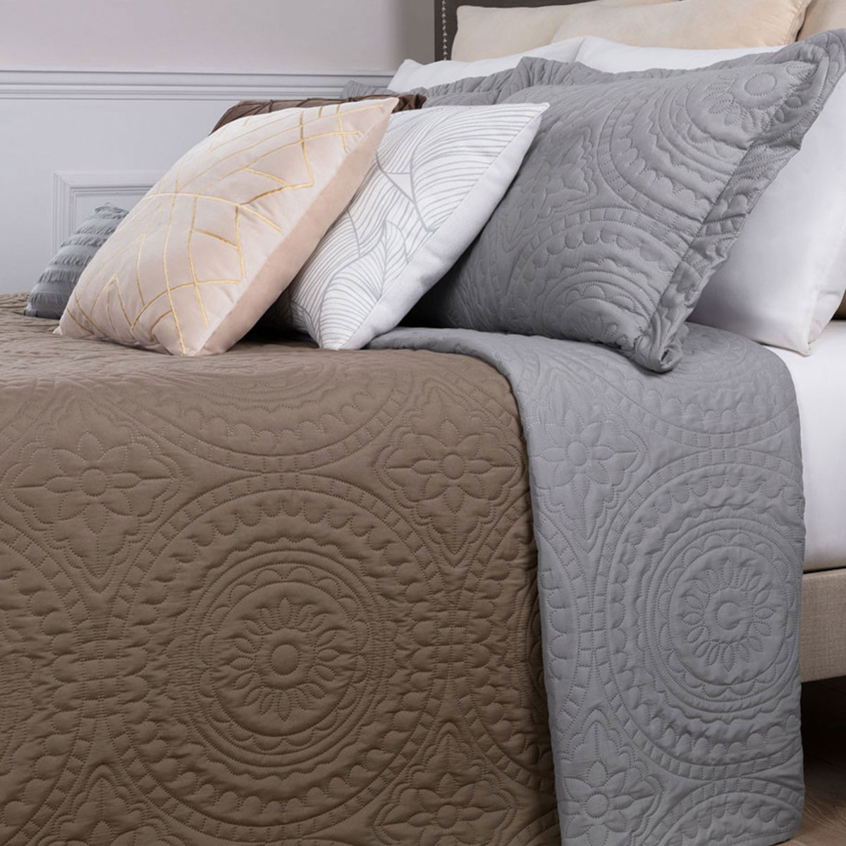 Foto 5 | Edredón Ligero Pinsonic 3d Esquimal King Size Con Fundas De Almohada, Doble Vista, Falcon