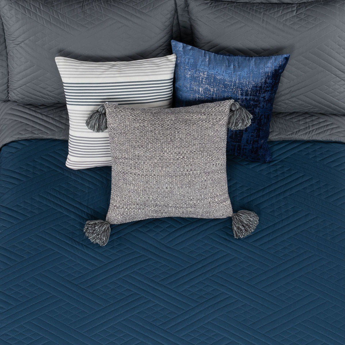 Foto 5 | Edredón Ligero Esquimal Matrimonial Con Funda De Almohada, Doble Vista, Medianoche
