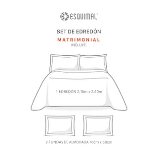 Foto 4 | Edredón Ligero Esquimal Matrimonial Con Funda De Almohada, Doble Vista, Fósil