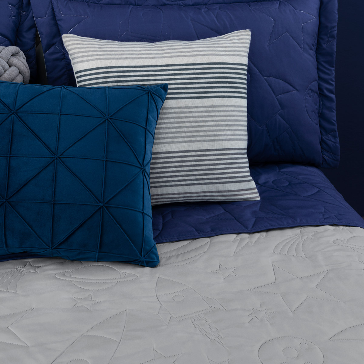 Foto 5 | Edredón Ligero Esquimal Matrimonial Con Funda De Almohada, Doble Vista, Asteroide