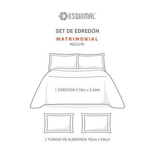 Foto 4 | Edredón Ligero Esquimal Matrimonial Con Funda De Almohada, Doble Vista, Bonjour