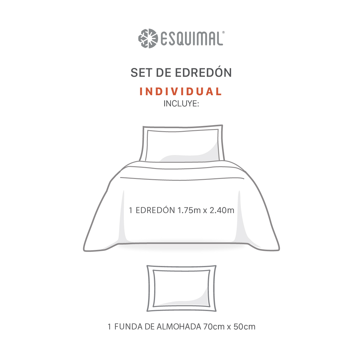 Foto 4 | Edredón Ligero Esquimal Individual Con Funda De Almohada, Doble Vista, Chedrón
