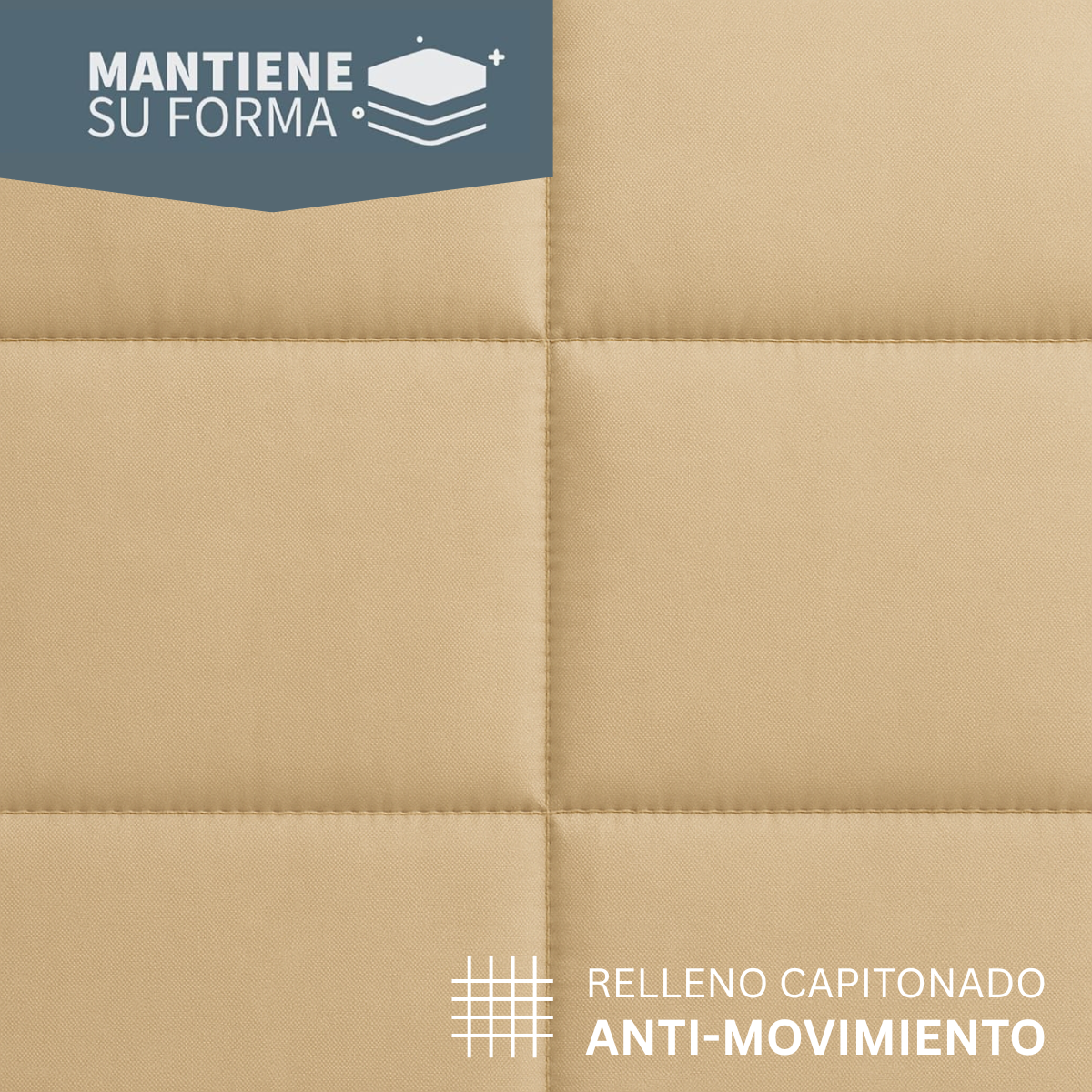 Foto 5 | Edredón Acolchado Queen Size Capitonado Color Beige