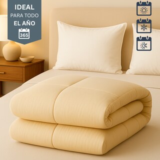 Foto 3 | Edredón Acolchado King Size Capitonado Color Beige
