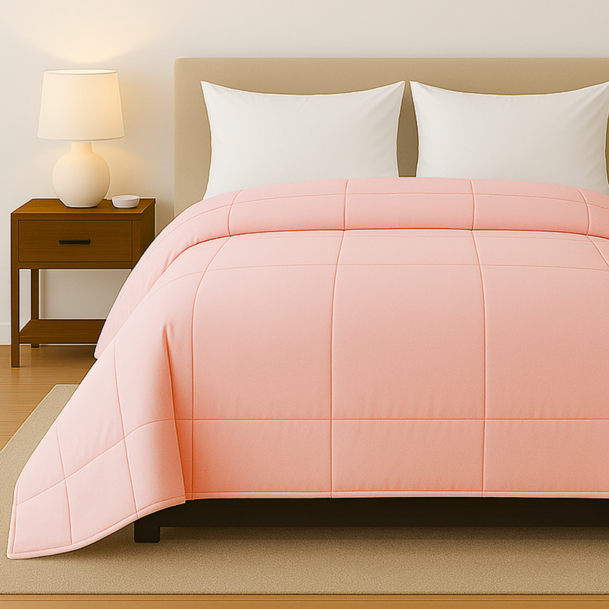 Foto 1 | Edredón Acolchado King Size Capitonado Color Rosa