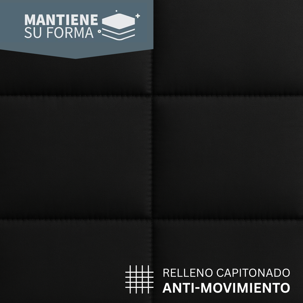 Foto 5 | Edredón Acolchado King Size Capitonado Color Negro