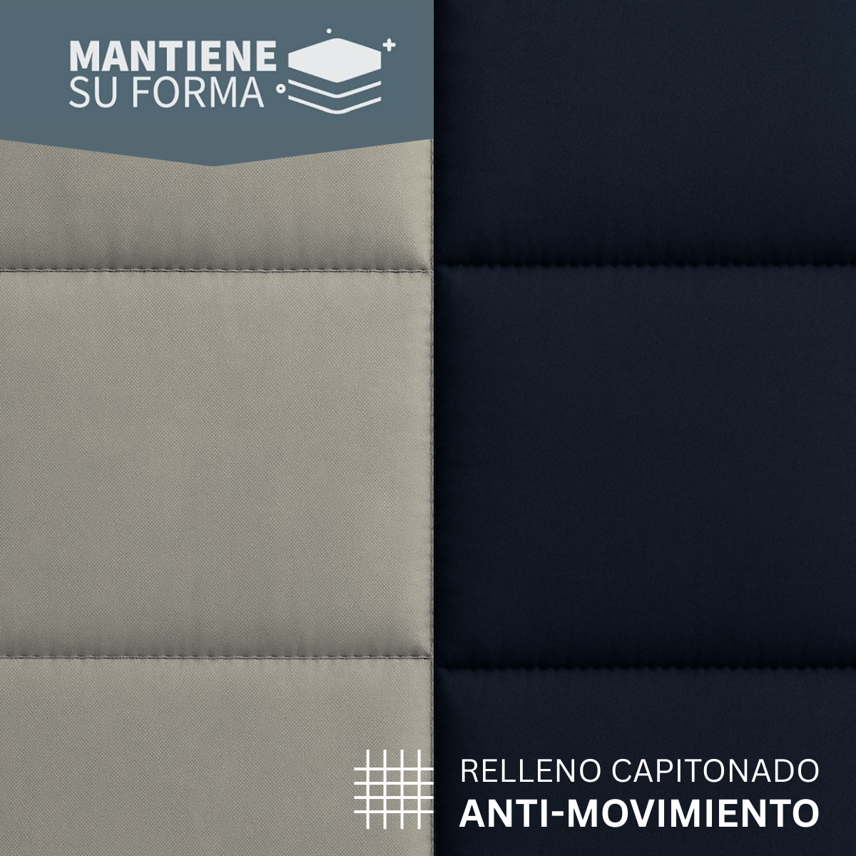 Foto 5 | Edredón Acolchado Queen Size Capitonado Color Marino Gris