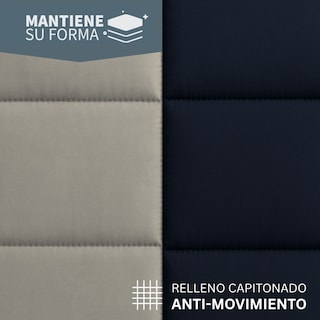Foto 5 | Edredón Acolchado Queen Size Capitonado Color Marino Gris