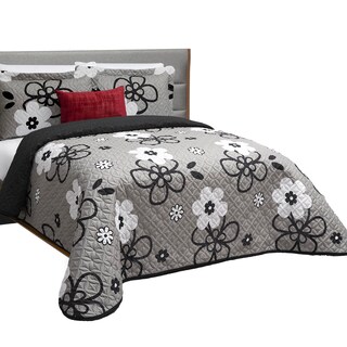 Foto 1 | Edredón Ligero Elefantito Hogar Alatri Color Gris King Size Floral