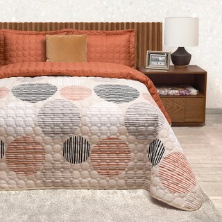 Foto 3 | Edredón Ligero Elefantito Hogar Rietti Color Beige King Size Geométrico