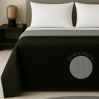 Foto 1 | Edredón Ligero Tesso Home Pinsonic Matrimonial Color Negro Doble Vista