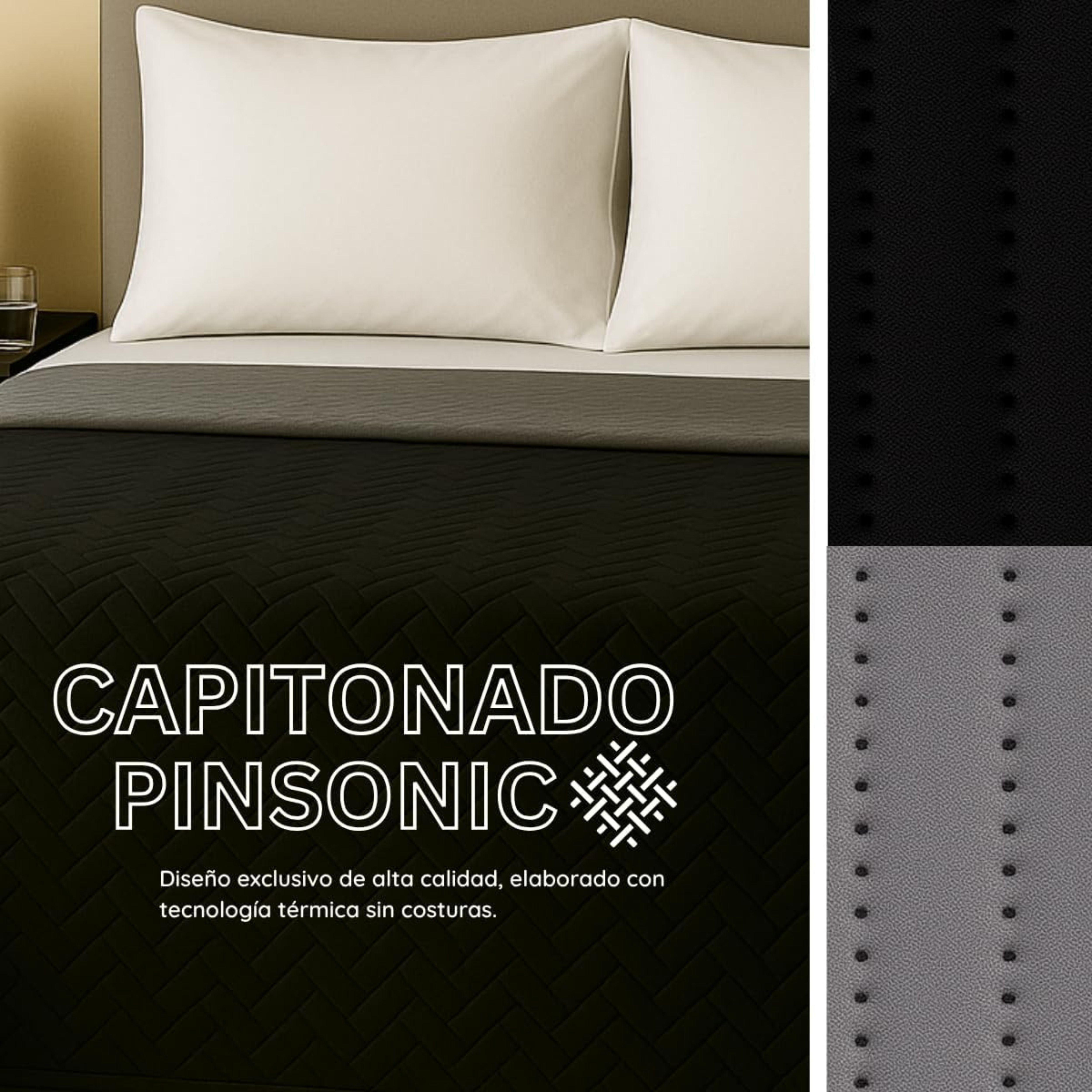 Foto 2 | Edredón Ligero Tesso Home Pinsonic Individual Color Negro Doble Vista