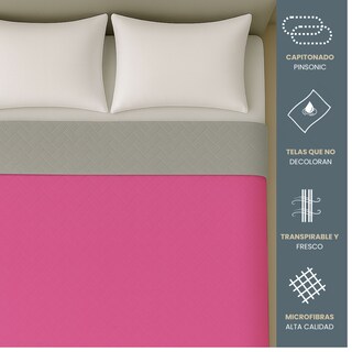 Foto 2 | Edredón Ligero Tesso Home Pinsonic Individual Color Rosa Pastel Doble Vista