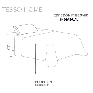 Foto 6 | Edredón Ligero Tesso Home Pinsonic Individual Color Rosa Pastel Doble Vista