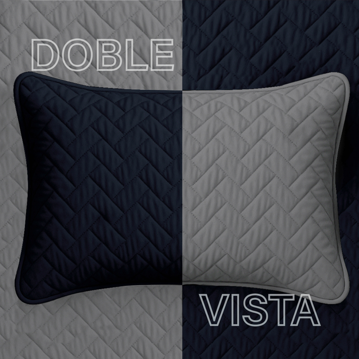 Foto 5 | Edredón Ligero Con Fundas Tesso Home Pinsonic Individual Color Marino Doble Vista