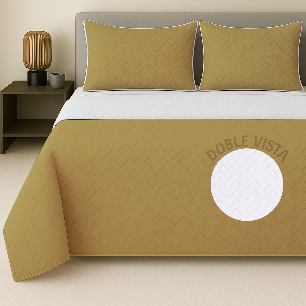 Foto 1 | Edredón Ligero Con Fundas Tesso Home Pinsonic Individual Color Beige Doble Vista