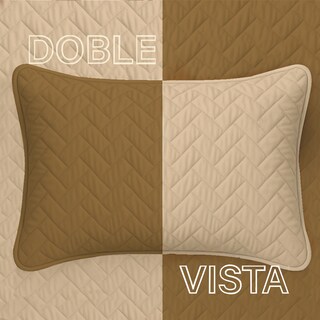 Foto 5 | Edredón Ligero Con Fundas Tesso Home Pinsonic Matrimonial Color Arena Doble Vista