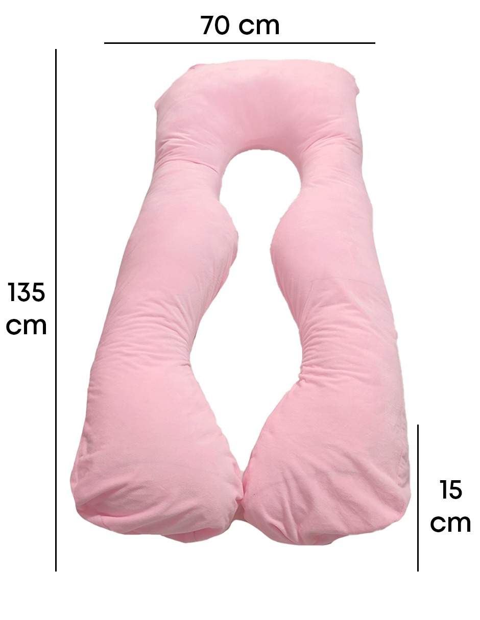 Foto 4 pulgar | Almohada Lunics Para Embarazo Y Lactancia Con Funda color Rosa