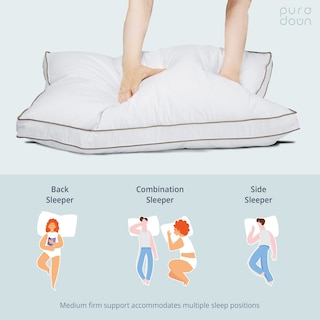 Foto 5 | Almohada Puredown Con Plumas De Ganso Y Plumón, 95% Plumas Y 5% Plumón - Venta Internacional.