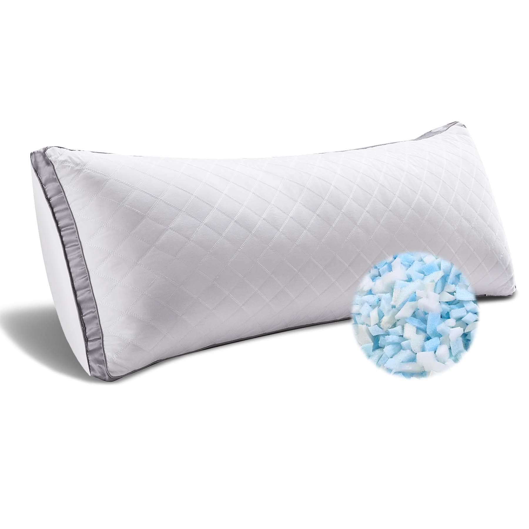 Almohada Corporal De Espuma Viscoelástica Whatsbedding Fluffy, 20 X 54 Pulgadas, Blanca - Venta Internacional.