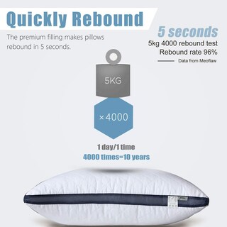 Foto 4 | Pillows Meoflaw Luxury Hotel Queen Size, Juego De 2 Unidades Para Dormir - Venta Internacional.