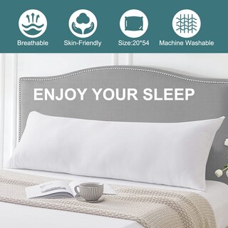 Foto 4 | Almohada Corporal Downcool Grande De Poliéster De 20 X 54 Pulgadas - Venta Internacional.