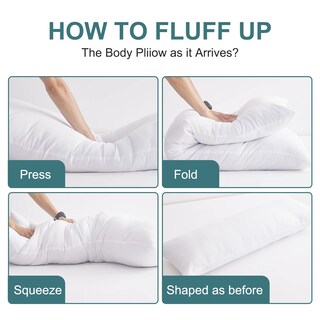 Foto 5 | Almohada Corporal Downcool Grande De Poliéster De 20 X 54 Pulgadas - Venta Internacional.