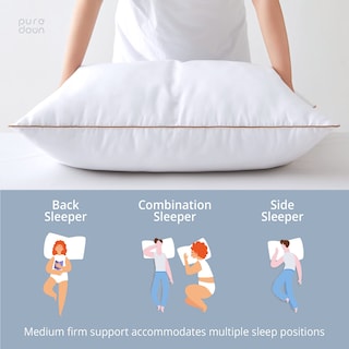 Foto 5 | Almohada Puredown de Plumas de Ganso y Poliéster Tamaño Estándar - Venta Internacional